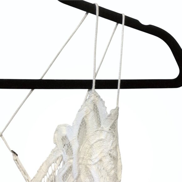 Free People One Adella Solid White Floral Lace Sleeveless Slip Dress M - Picture 7 of 9